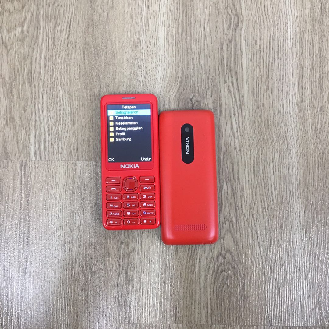 (Red)Nokia 206 DUAL SIM IMPORT REFURBISHED 95% NEW(Ready Stock)